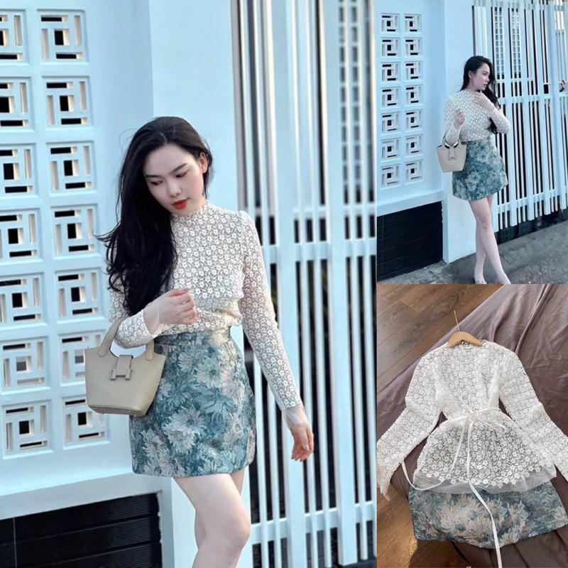 Đầm bố cúp yếm phối bèo xếp li hông tua