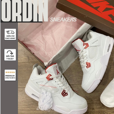 GIÀY JD4 RETRO METALIC RED LAI AU [ FREESHIP + BOX ]
