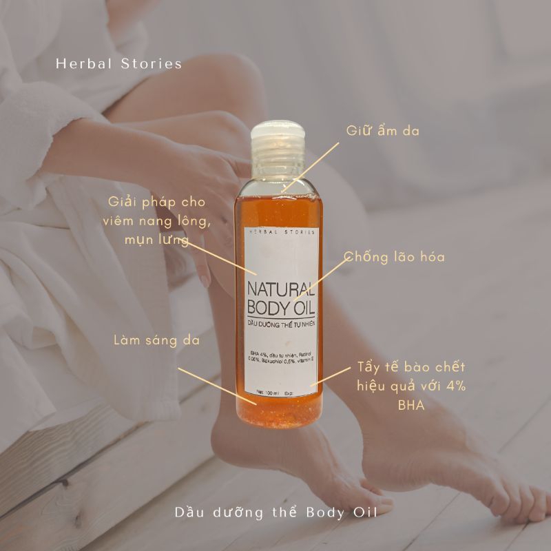 Dầu dưỡng thể Body oil BHA 4%