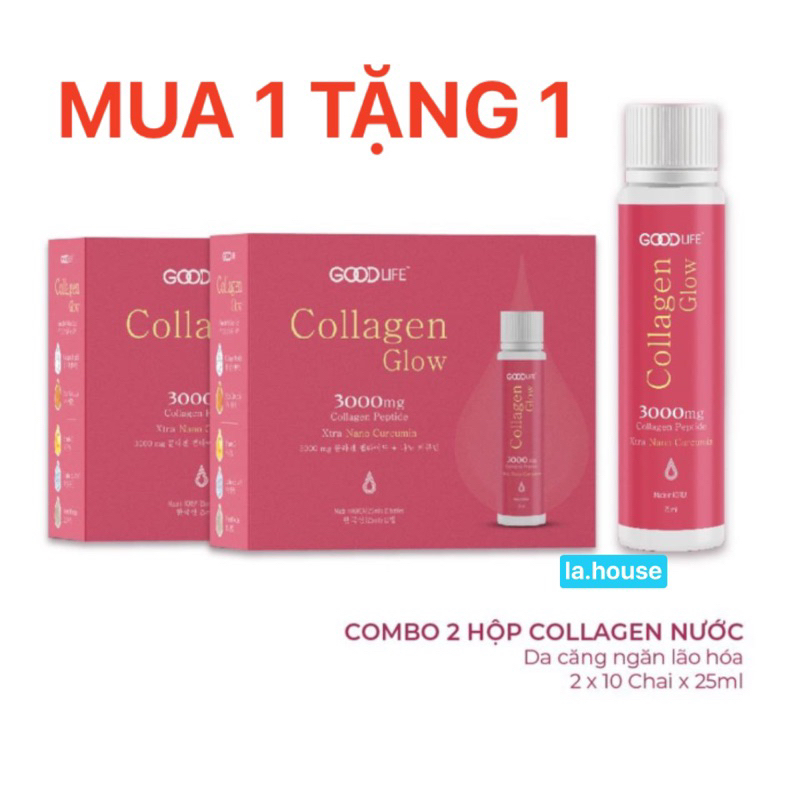 GOODLIFE Nước uống Collagen Glow 3000mg (Hộp 10 chai 25ml)