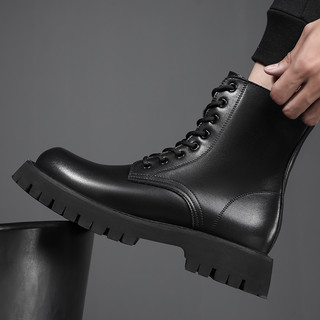 Giày combat boots khóa kéo (Giày chiến binh ) Da bò loại 1 Bảo hành 12 tháng