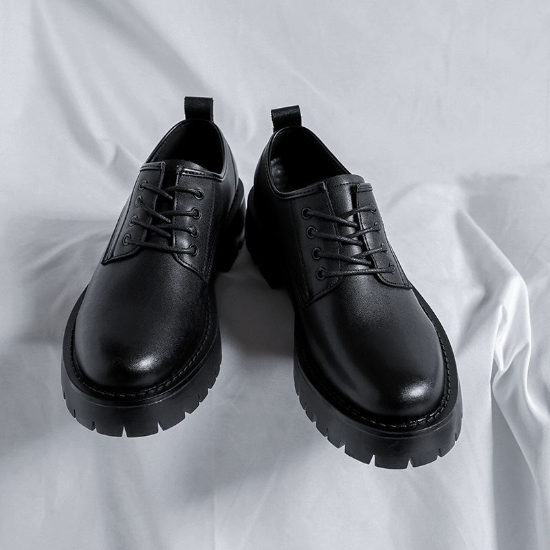 Giày Derby đế chunky chất liệu cao su 4.5 cm