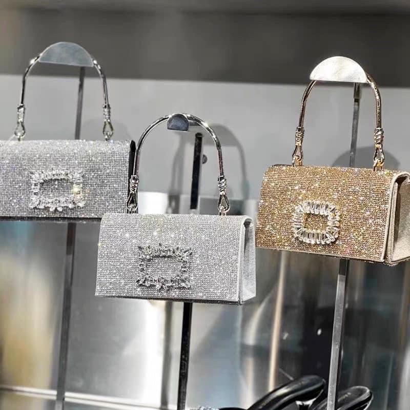 Túi cốp kiềng đá sáng bling hàng loại 1 kèm dây đeo chéo T015
