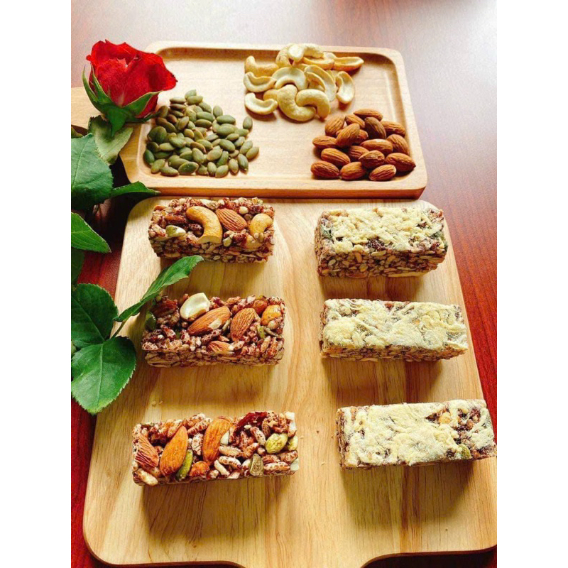 Thanh Gạo Lứt Chà Bông Mix Hạt Ăn Kiêng 500Gr Như Hình