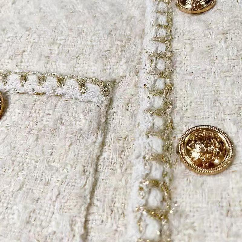 Áo Khoác Dạ Tweed Phong Cách Hàn Quốc