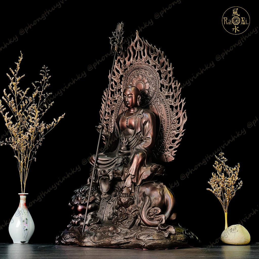 Tôn Tượng Đức Địa Tạng Vương Bồ Tát ngồi Đế Thính - Tượng Đồng Thờ Cúng Cao Cấp