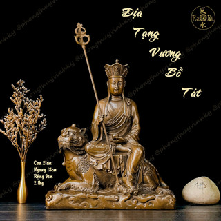 Địa tạng vương bồ tát ngồi đế thính - tượng đồng thờ cúng