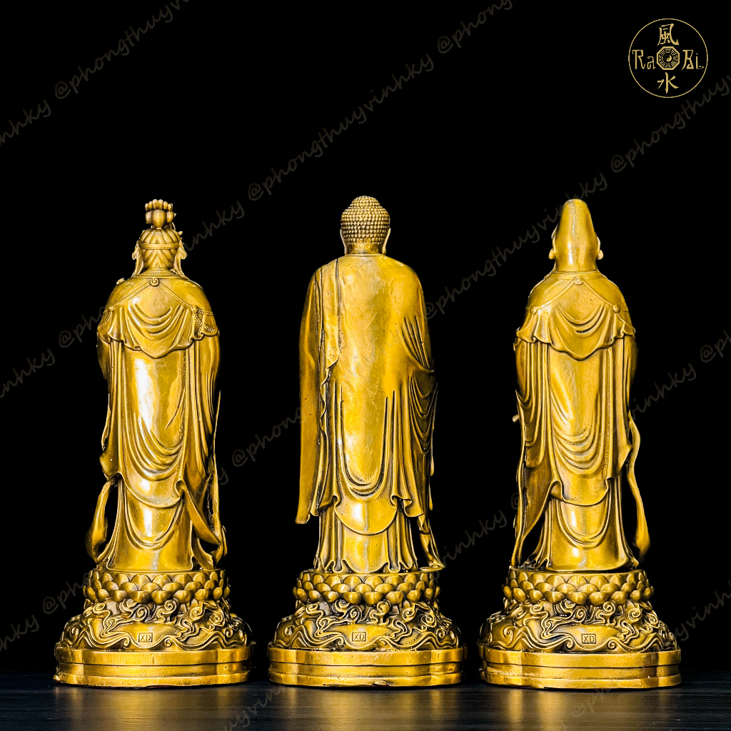 Bộ Tôn Tượng Tây Phương Tam Thánh - Tượng Đồng Thờ Cúng Cao Cấp