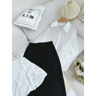 SET ÁO SƠ MI KÈM CHÂN VÁY MIDI