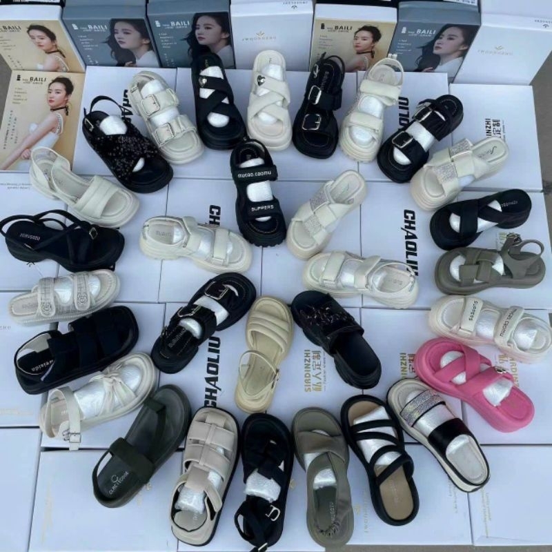 Dép và sandal bánh mì đế cao siêu nhẹ fullbox