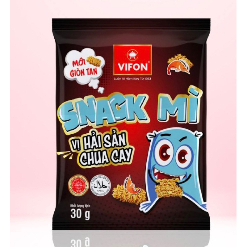 Snack mì ăn liền Vifon vị Bò nướng Hải sản Bơ tỏi Phô Mai gói 30g-đồ ăn vặt snack mì giòn ngon ăn liền Vifon