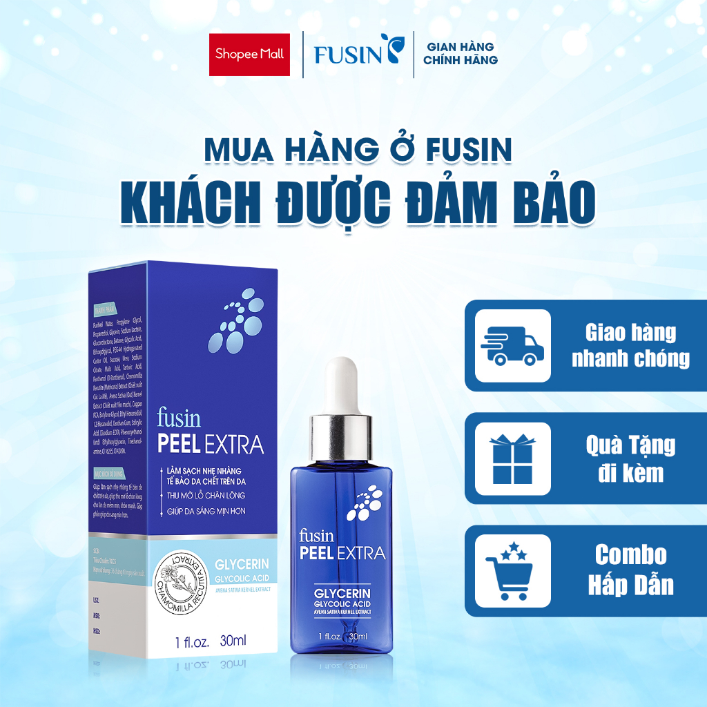 Serum Làm Mờ Thâm Và Sáng Da FUSIN PEEL EXTRA Lọ 30ml giúp cho làn da mềm mịn, căng bóng