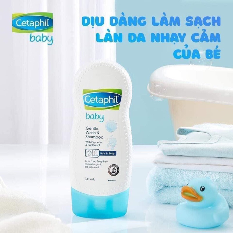 Sữa Tắm Gội CETAPHIL 2in1 Cho Bé Từ Sơ Sinh Hương Thơm Tự Nhiên Dịu Nhẹ 230ml - 400ml