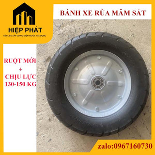 Bánh xe rùa,bánh xe kut kit lốp, bánh xe rùa·mâm sắt sơn tĩnh điện dày chịu tải 150kg