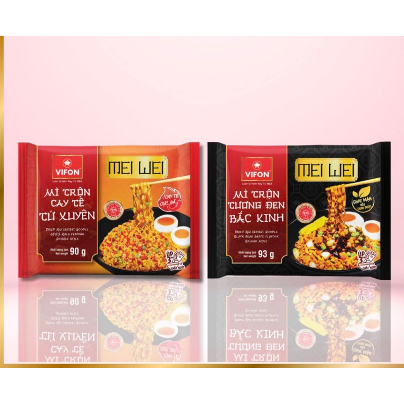 Mì trộn Tê Cay Tứ Xuyên Bắc Kinh Vifon gói 93g-mì xào trộn sốt Tứ Xuyên Tê Cay ăn liền hiệu ViFon