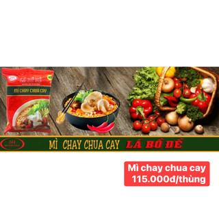 Mì chay chua cay Lá Bồ Đề (thùng 30 gói)