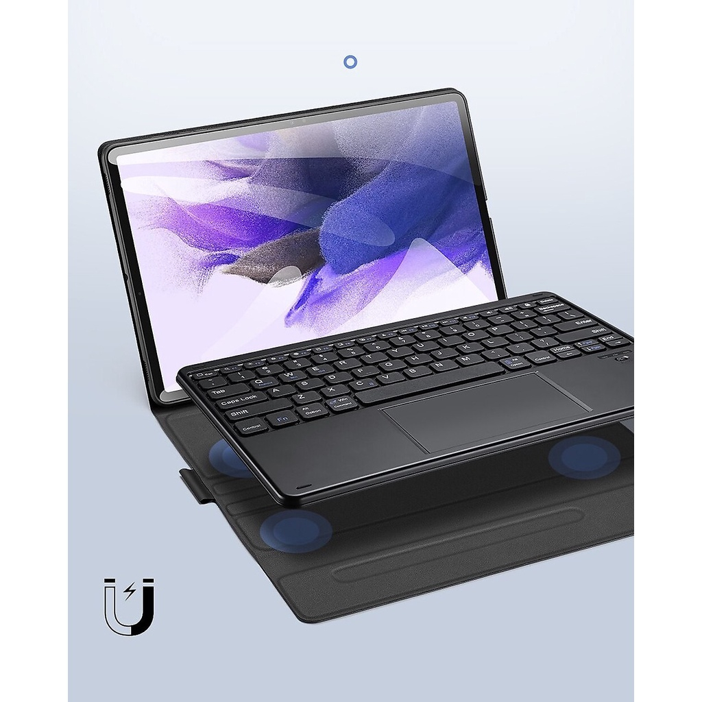 Bao Da Samsung Tab S7 FE, S7/ S7 Plus, S8/S8 Plus, S6 Lite,S6 Lite 2022 Kèm Bàn Phím Có Di Chuột TouchPad Hãng Dux Ducis