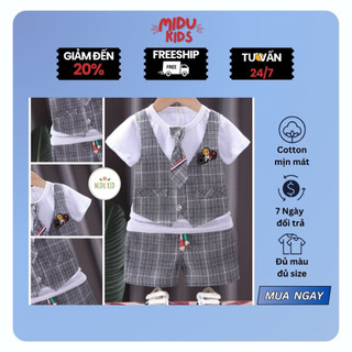 Set Công Tử Chất Liệu Cao Cấp MiDuKid, Đâu Cần Tiền Triệu Vẫn Nổi Bật Khi Tham Gia Dự Tiệc