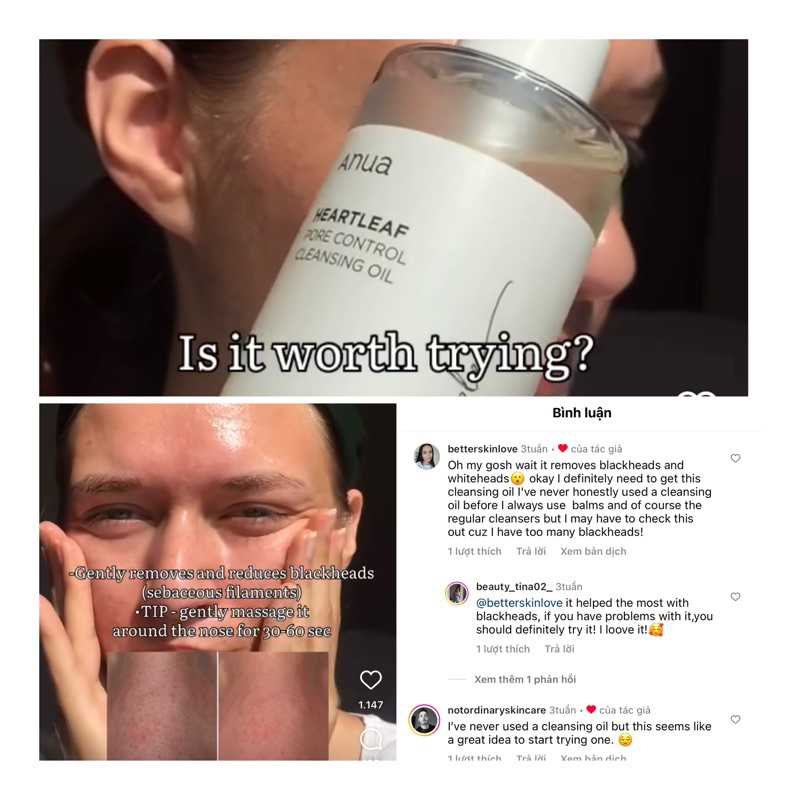 Dầu Tẩy Trang Heartleaf Pore Control Cleansing Oil Anua