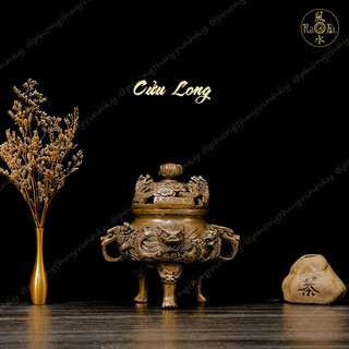 Lư trầm cửu long tranh châu - vật phẩm đồng thờ cúng