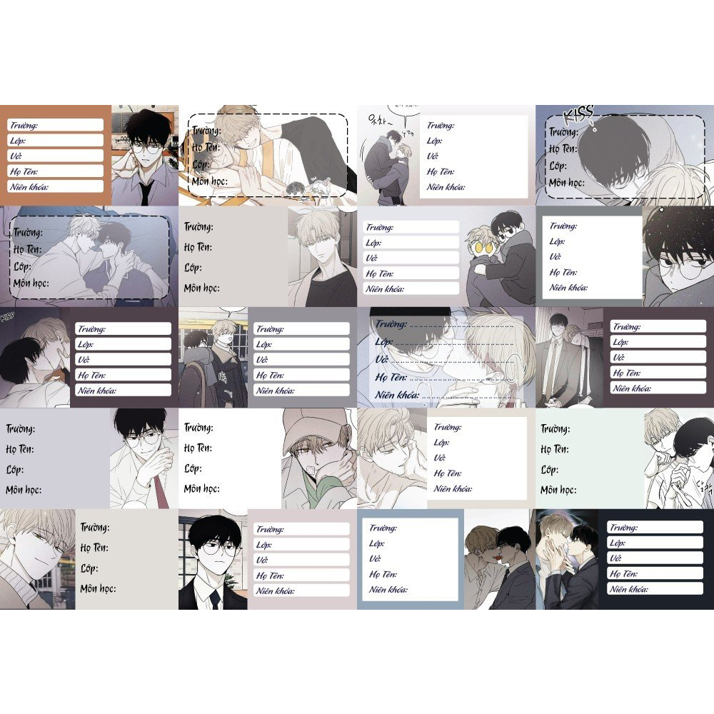 Nhãn vở bl Check mate - Chiếu tướng nhân vật Lee Soohyun và Eun Seong