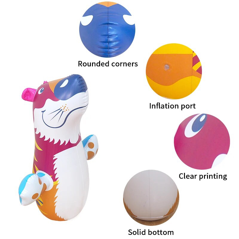 Lật Đật Bơm Hơi Cho Bé Tập Boxing Vui Chơi Phát Triển Vận Động, Phao Hơi Đấm Bốc Cho Trẻ Xả Stress