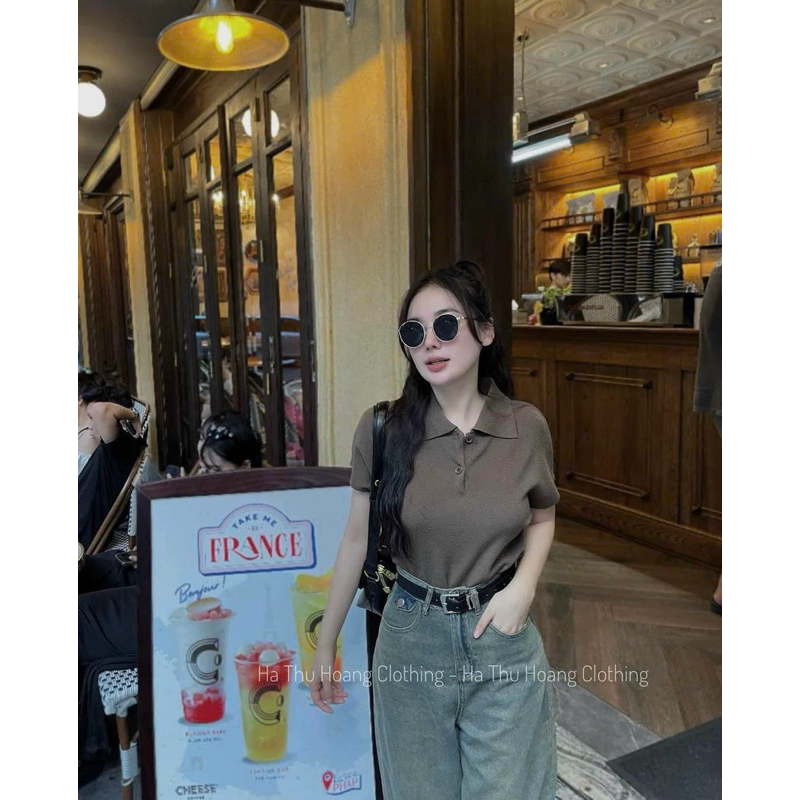 Áo polo trơn  len mongtoghi  tay hến nhiều màu , Xem-studio