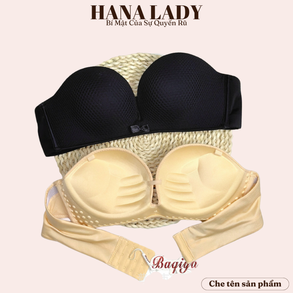 Áo ngực su siêu nâng cúp ngang chống tuột - Áo lót đệm bàn tay dày 3cm nâng độn tạo khe cao cấp