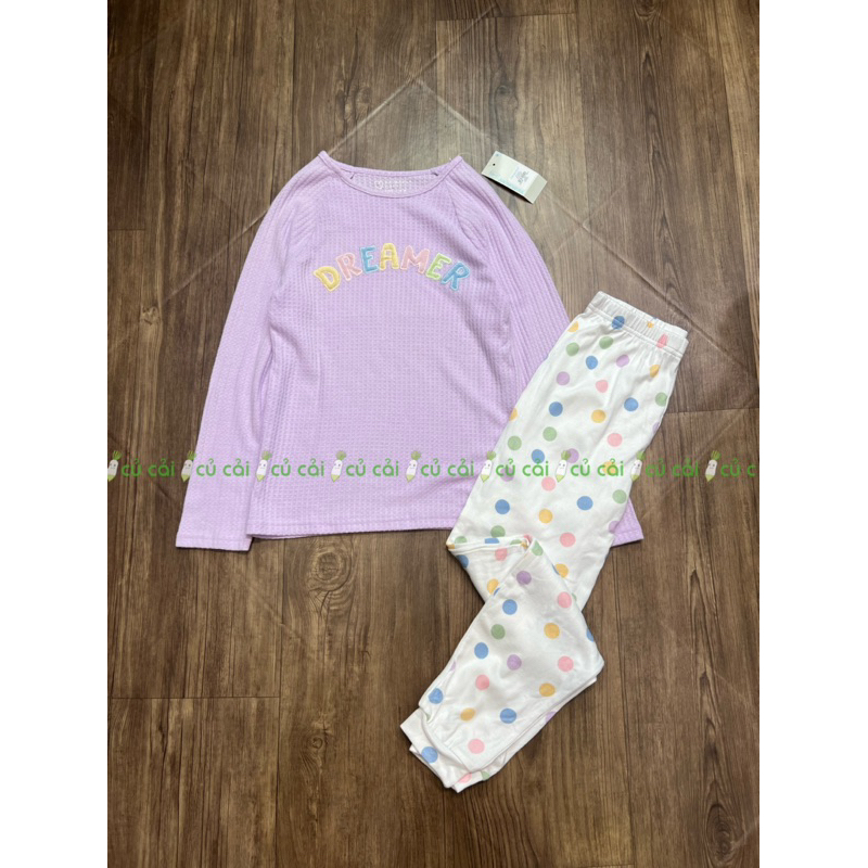 B95 Bộ BG dư xịn PR áo tím quần chấm bi Dreamer