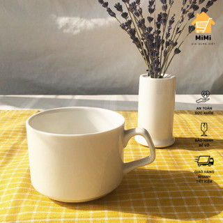 Tách cafe và đĩa lót tách trắng trơn - sứ minh châu - vỡ 1 đổi 1