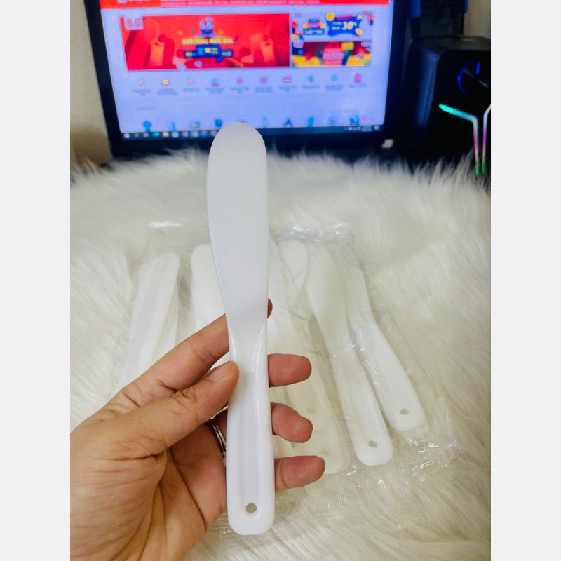Combo Bát Nhựa Siêu Dẻo + Thìa Nhựa 21cm Loại Đẹp Dùng pha mặt nạ
