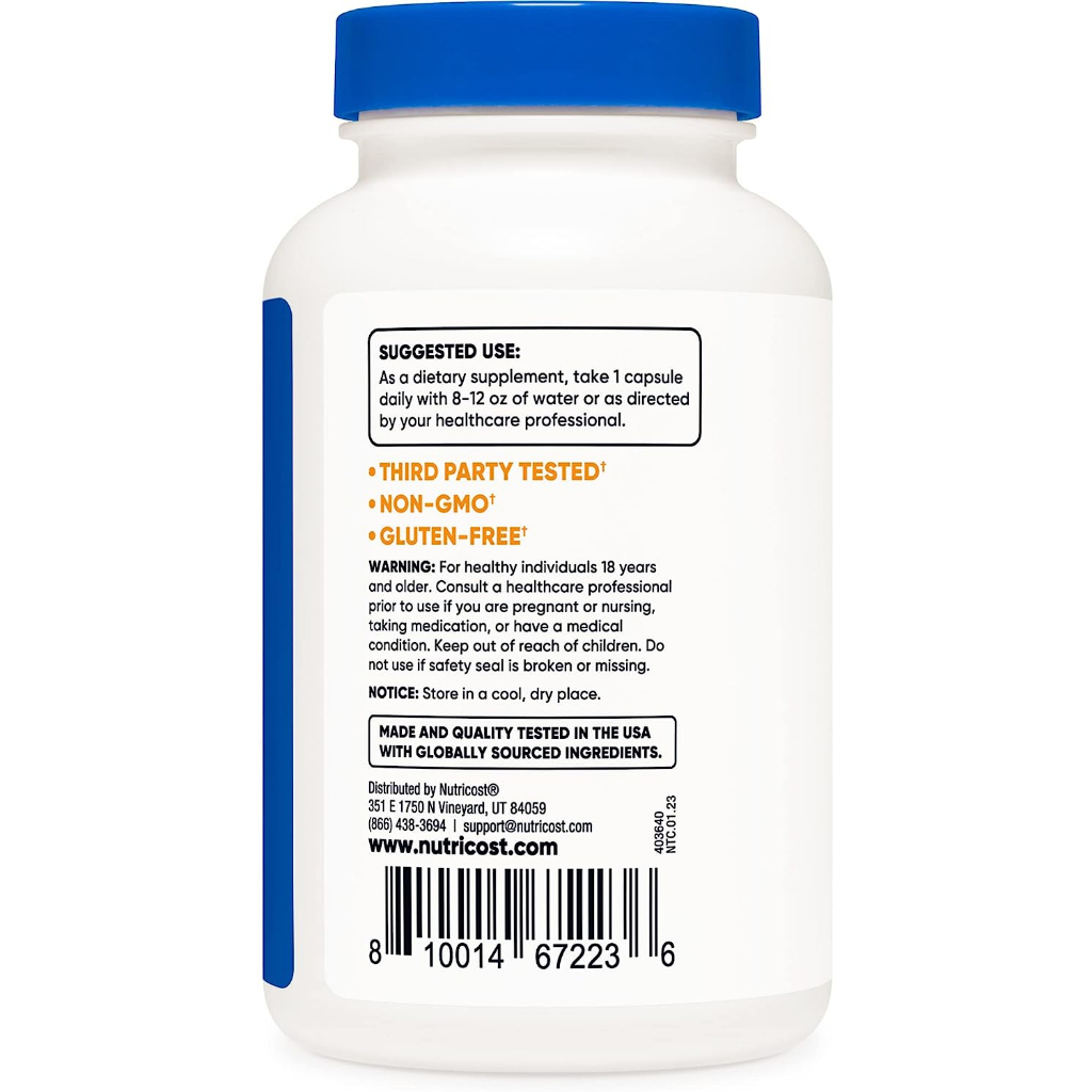 Nutricost P-5-P 100mg 240 viên : Bổ sung Vitamin B6 Pyridoxal Phosphate
