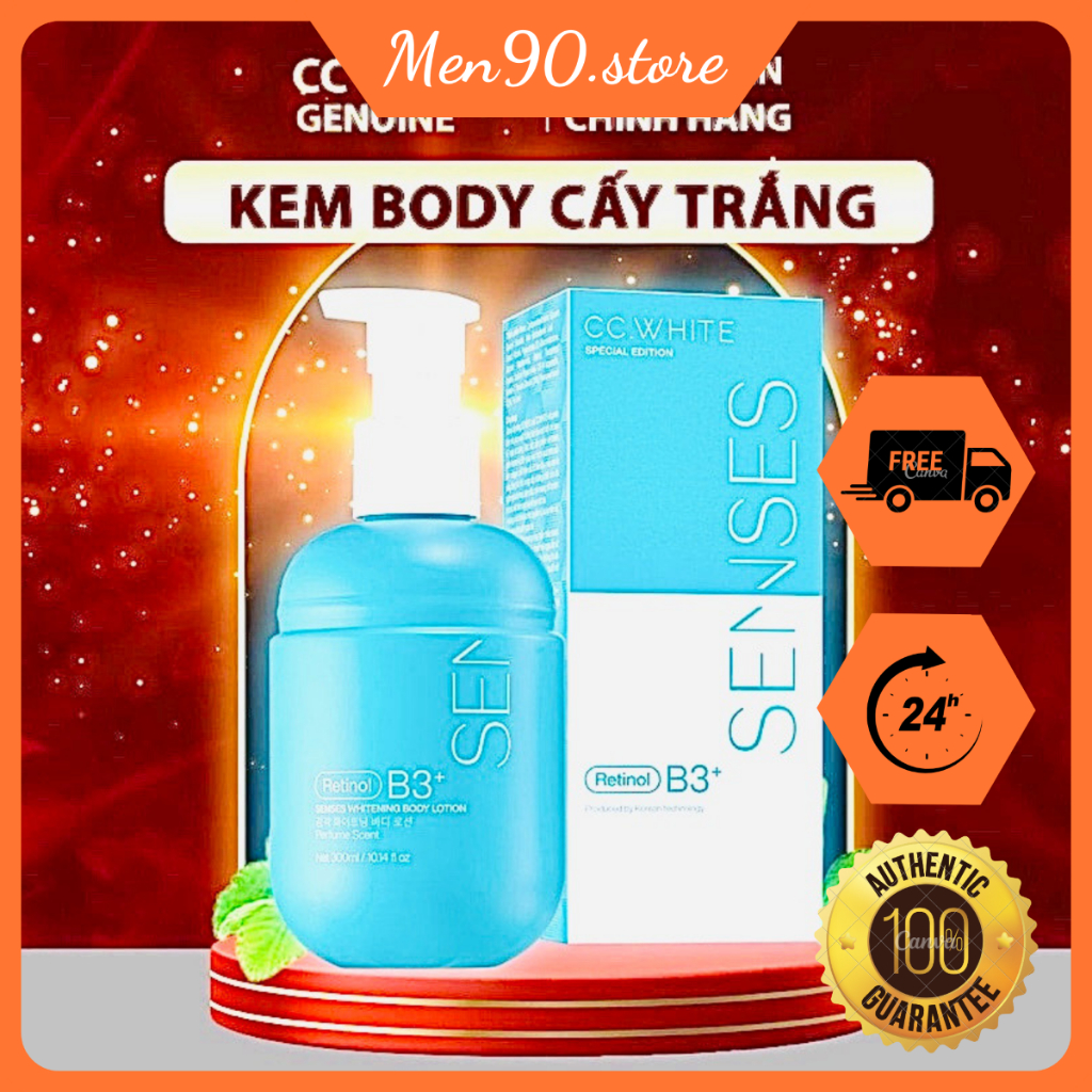 Body cấy trắng SENSES CC White chính hãng 300ml dưỡng trắng da toàn thân