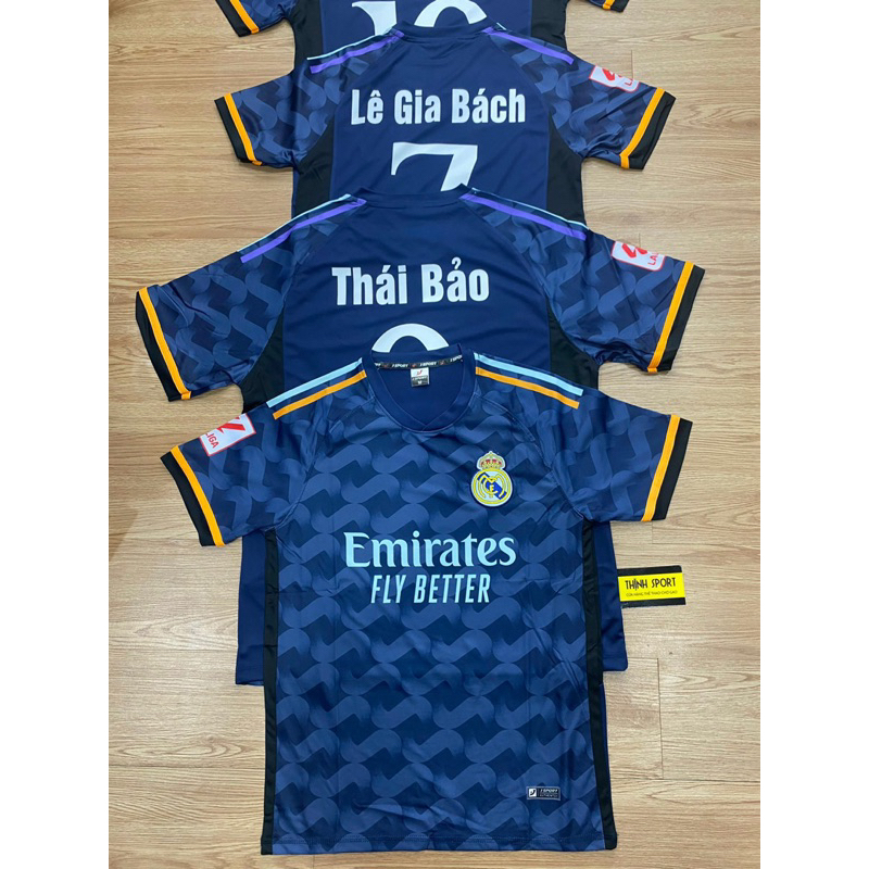 Bộ quần áo đá banh Real Madrid , Bộ quần áo bóng đá in tên và số theo yêu cầu