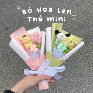 Bó Hoa Len Mini Làm Quà Tặng - Sản phẩm handmade