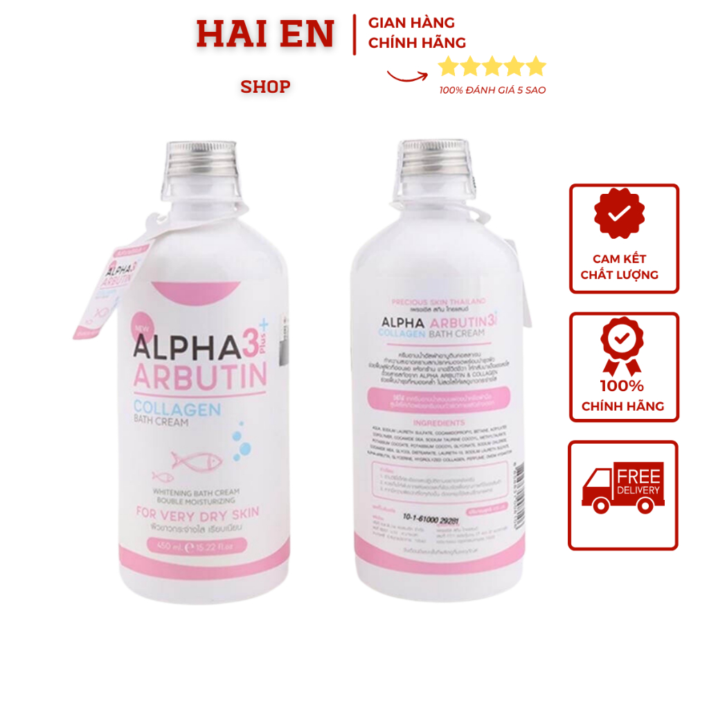 Sữa tắm kích trắng Alpha abutin Thái