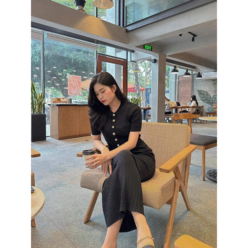 Set váy len dài siêu xịn hàng QC cao cấp