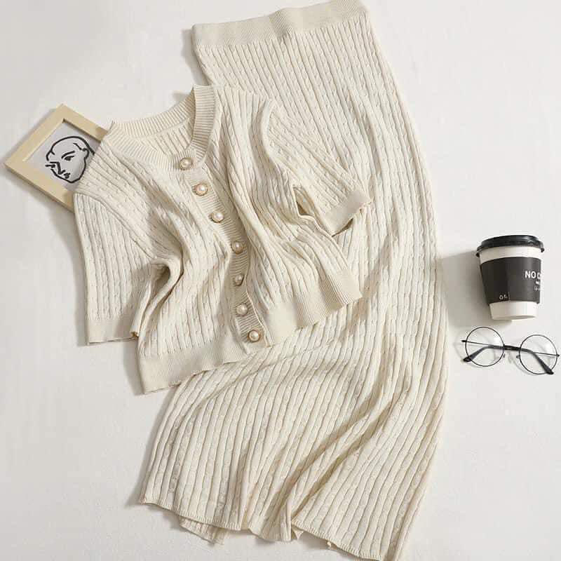 Set váy len dài siêu xịn hàng QC cao cấp