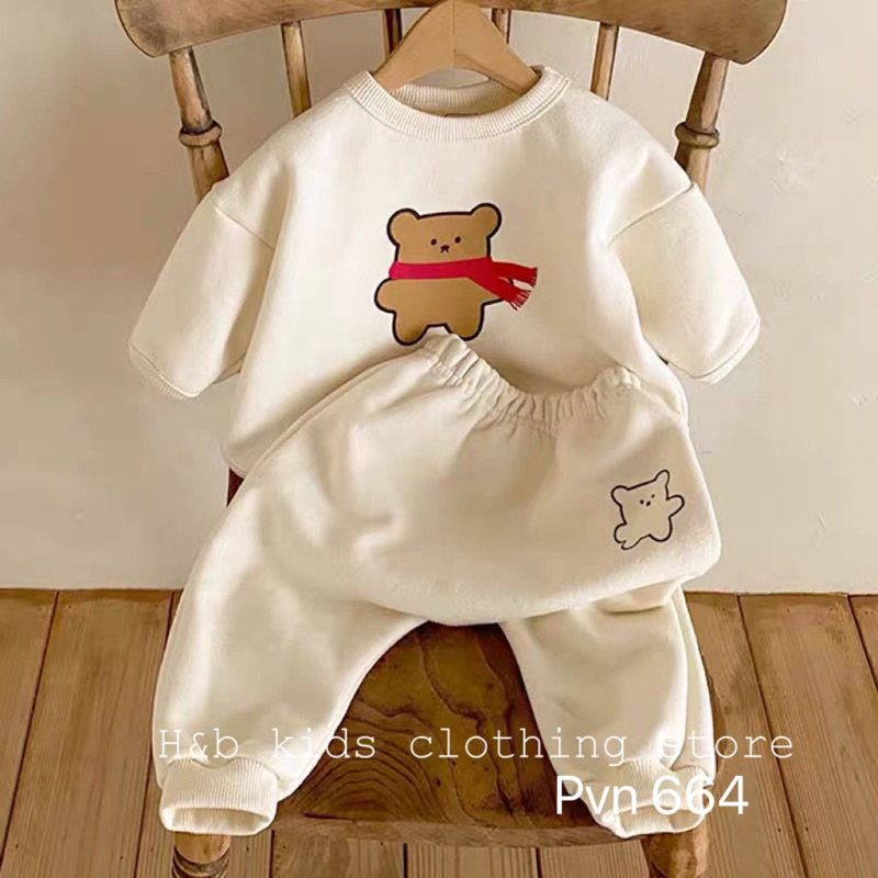 GẤUNƠĐỎ Bộ nỉ cho bé mã 5065