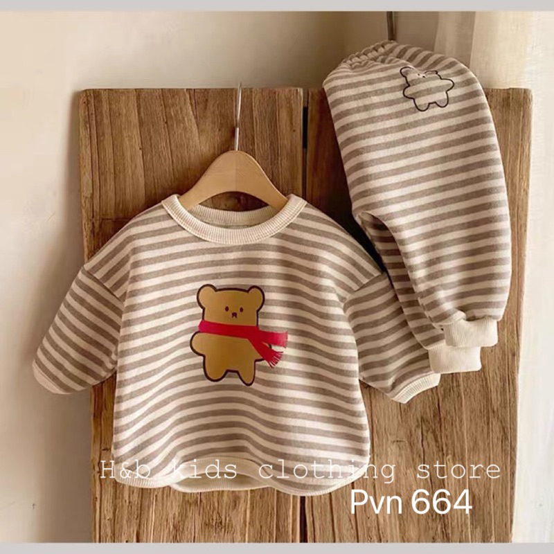 GẤUNƠĐỎ Bộ nỉ cho bé mã 5065