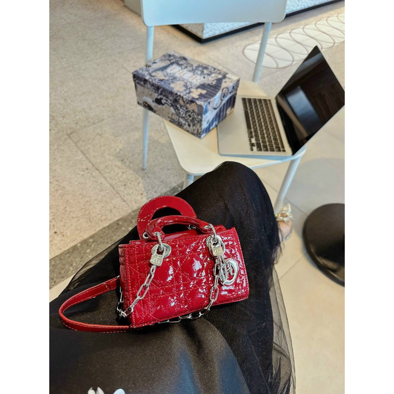 Đi ô lady dáng ngang size 18 full box da bóng