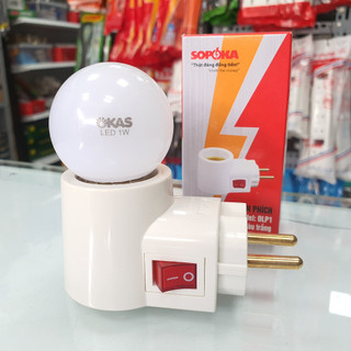 Đui đèn có công tắc liền phích cắm e27 sopoka