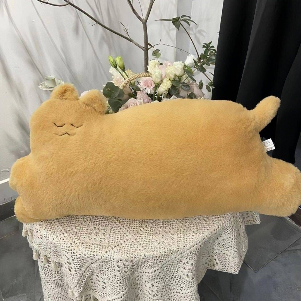 Gối Ôm Dài Hình Thỏ / Mèo Đáng Yêu Mềm Mại