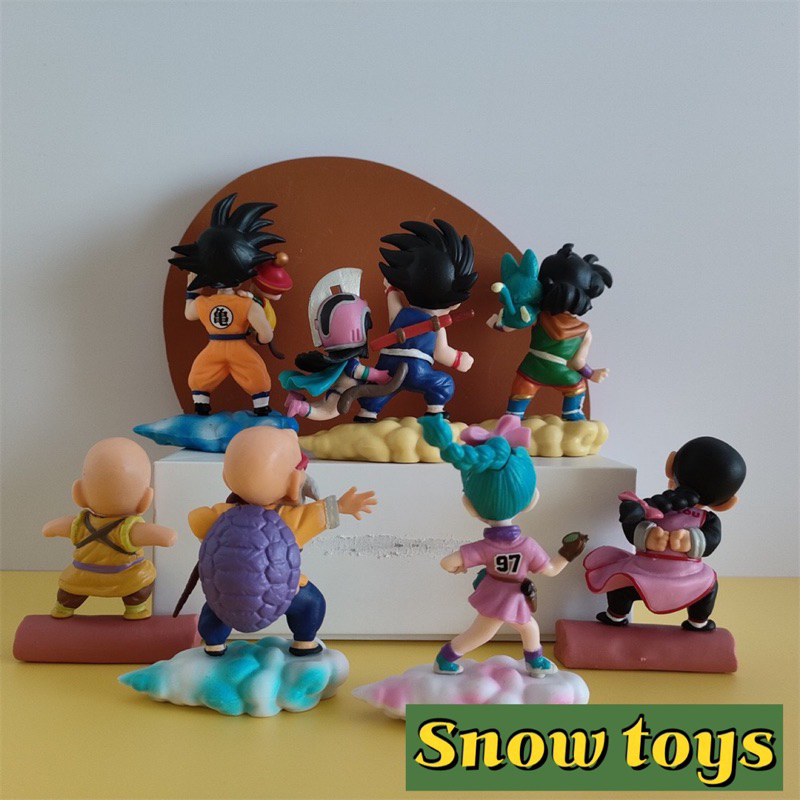 Mô hình Dragon Ball - Mô hình Son Goku Gohan cưỡi mây Bulma Chi Chi Yamcha Quy lão Kame Puar Tao Pai Pai Krillin Songoku