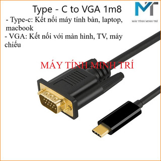 Cáp type c to vga 1m8, cáp chuyển đổi type c sang vga