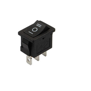Công tắc bập bênh kcd1 3 trạng thái on - off - on màu đen