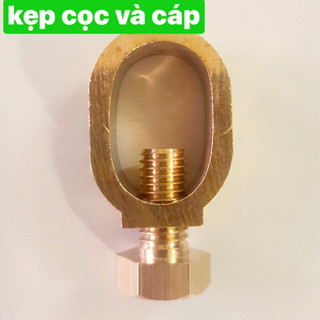 Kẹp xiết cáp tiếp địa đồng vàng