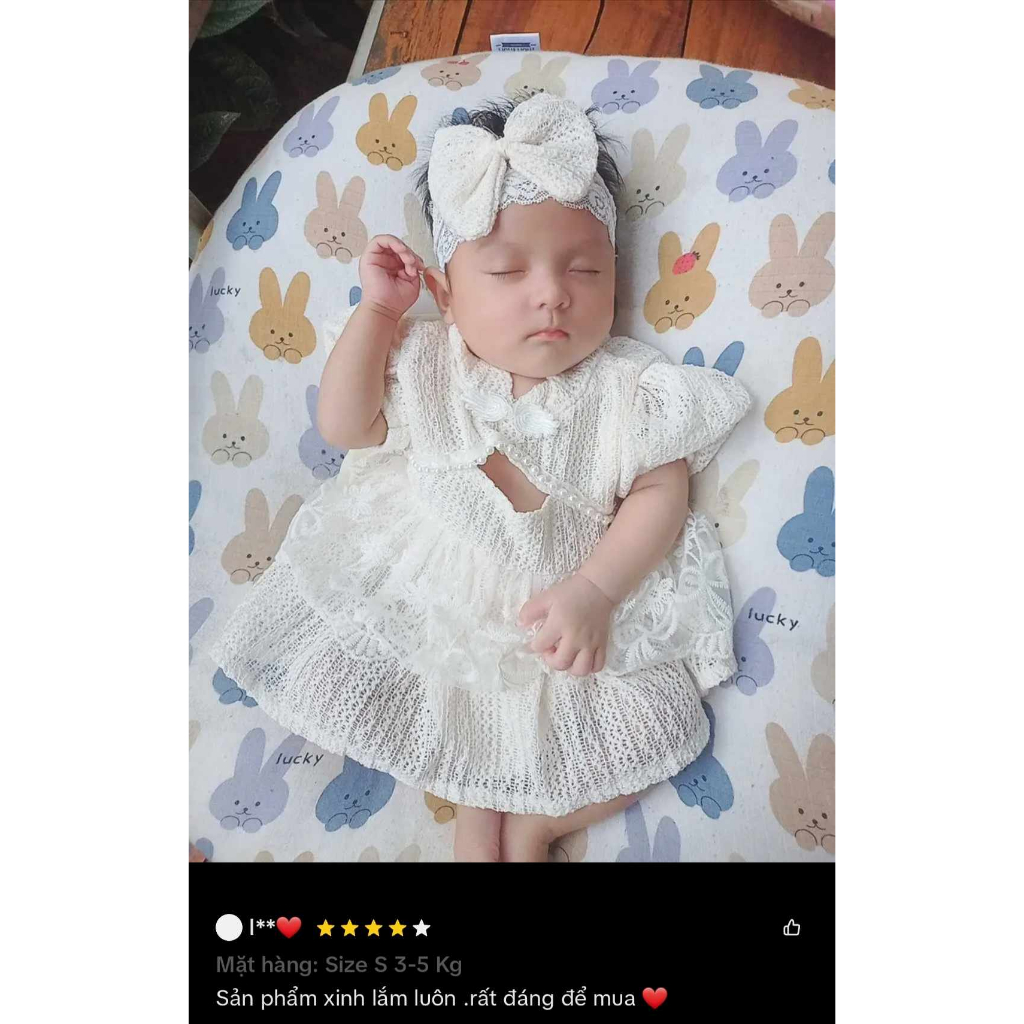 Body cổ tàu ren vân gỗ kèm tuban 3-12 kg,body cho bé gái đầy tháng thôi nôi chất mềm mịn