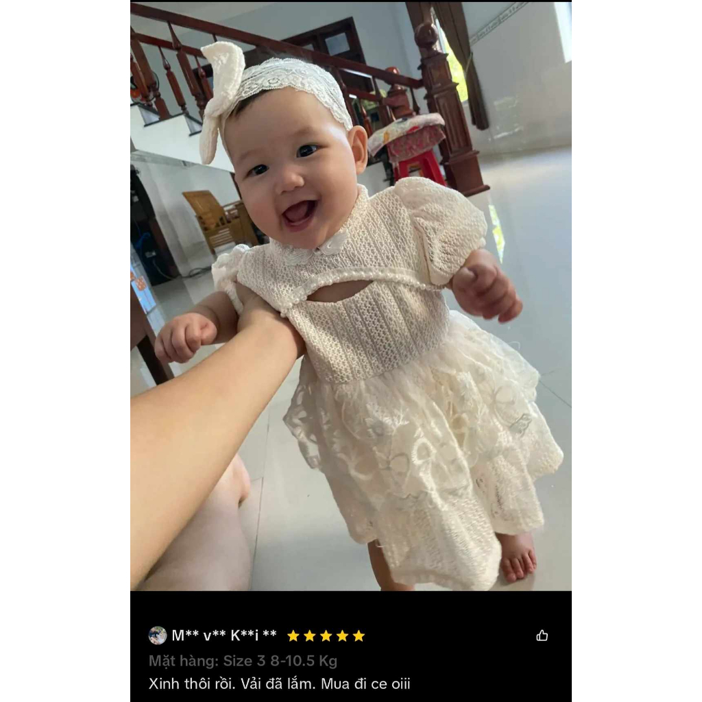 Body cổ tàu ren vân gỗ kèm tuban 3-12 kg,body cho bé gái đầy tháng thôi nôi chất mềm mịn