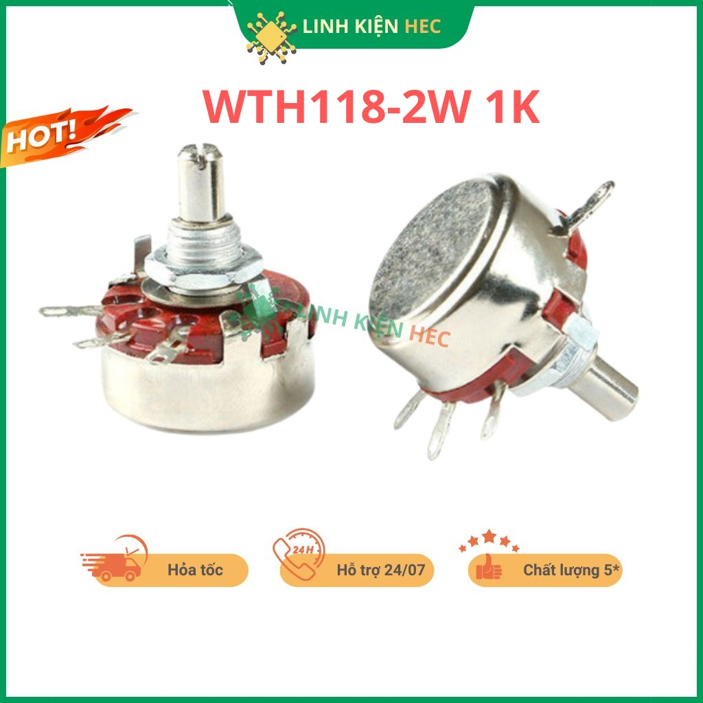 Chiết áp đơn WTH118-2W 1K chất lượng cao linhkienhec